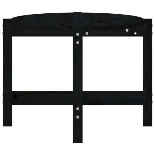 Stolić za kavu crni 118 x 63 x 45 cm od masivne borovine - Crna 118 x 63 x 45 cm 1 Cijena