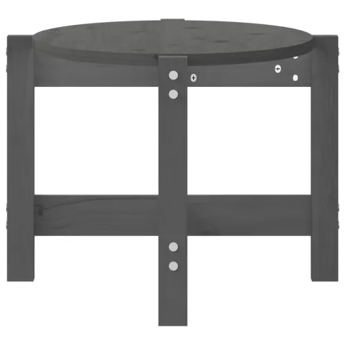 Stolić za kavu sivi 87 x 48 x 35 cm od masivne borovine - Siva 87 x 48 x 35 cm 1 Cijena