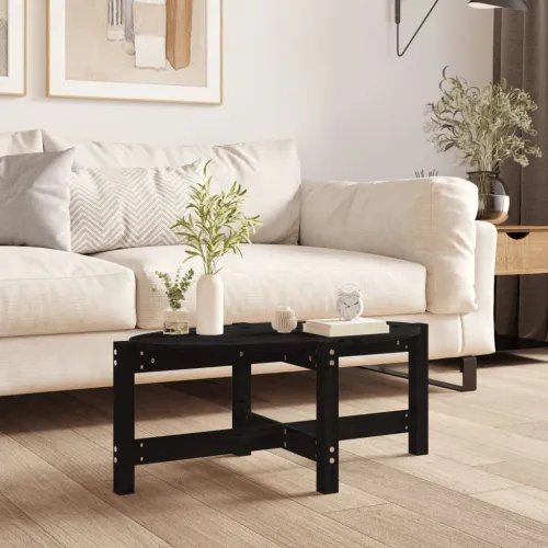 Stolić za kavu crni 87 x 48 x 35 cm od masivne borovine - Crna 87 x 48 x 35 cm 1 Cijena