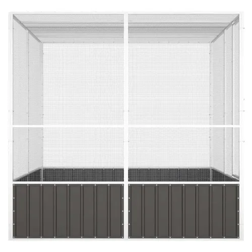 Kavez za ptice antracit 213,5x217,5x211,5 cm pocinčani čelik - Antracit 213.5 x 217.5 x 211.5 cm Cijena