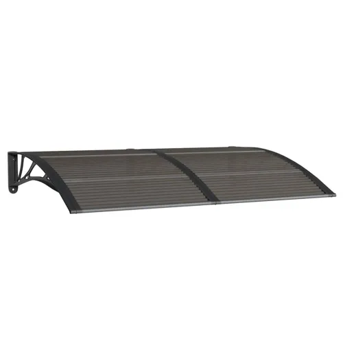 Nadstrešnica za vrata crna 150 x 100 cm polikarbonatna - Crna i smeđa 150 x 100 cm 1 Cijena