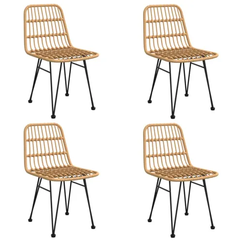 Vrtna garnitura - 5-dijelni vrtni blagovaonski set od poliratana - Smeđa Dužina stola 80 cm 4 Cijena