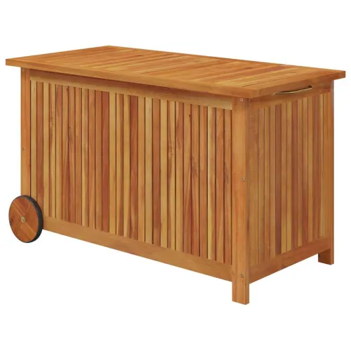 Vrtna kutija za pohranu s kotačima 90x50x58 cm od drva bagrema - 90 x 50 x 58 cm 90 x 50 x 58 cm Cijena