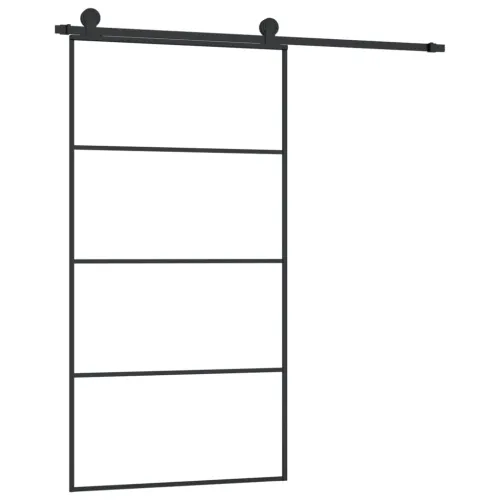 Klizna vrata s priborom 102,5x205 cm od stakla ESG i aluminija - 102.5 x 205 cm 3 vodoravne šipke Cijena