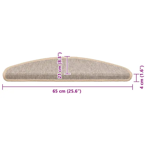 Prostirke za stepenice 15 kom 65x21x4 cm srebrne poluokrugle velike - Srebrno 65 x 21 x 4 cm Cijena