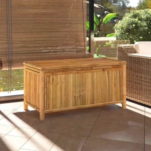 Vrtna kutija za pohranu 110 x 52 x 55 cm od bambusa - 110 x 52 x 55 cm 110 x 52 x 55 cm Cijena