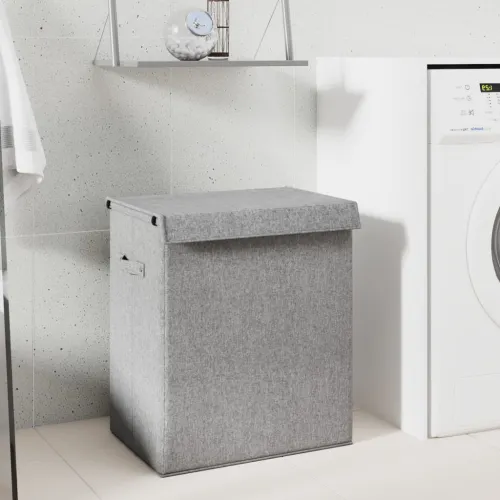 Sklopiva košara za rublje siva 51x34,5x59,5 cm umjetno platno - 51 x 34.5 x 59 cm 1 51 x 34.5 x 59 cm Cijena