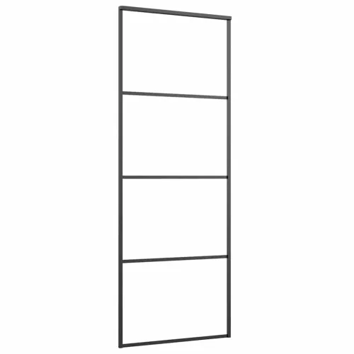 Klizna vrata s priborom 76 x 205 cm od ESG stakla i aluminija - 76 x 205 cm 3 vodoravne šipke Cijena