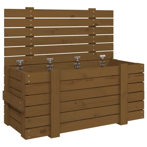 Kutija za pohranu boja meda 91x40,5x42 cm od masivne borovine - Boja meda 91 x 40.5 x 42 cm Cijena