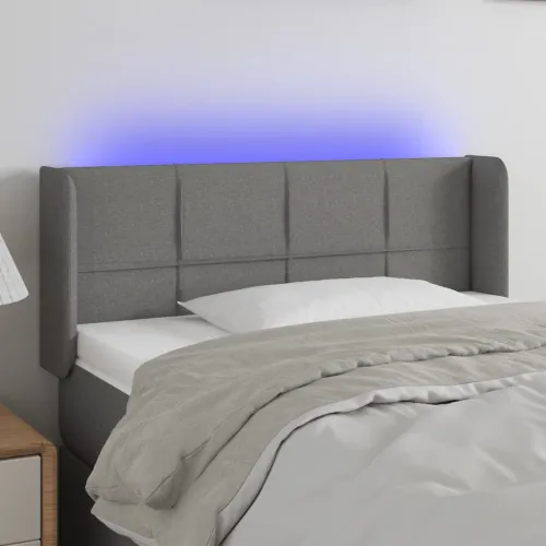 LED uzglavlje tamnosiv 93x16x78/88 cm od tkanine - Tamno siva 93 x 16 x 78/88 cm Cijena