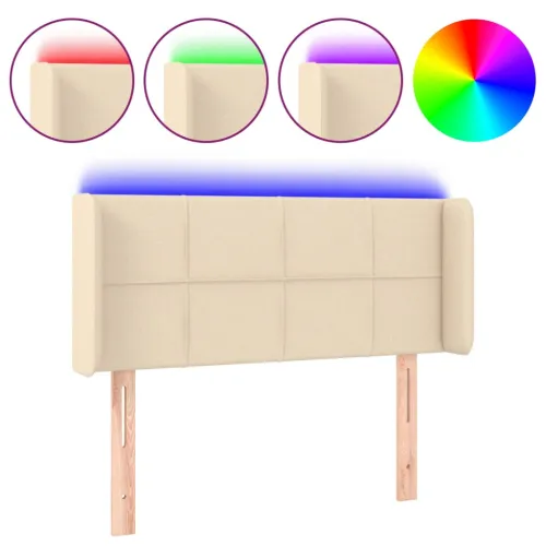 LED uzglavlje krem 93x16x78/88 cm od tkanine - Krema 93 x 16 x 78/88 cm Cijena
