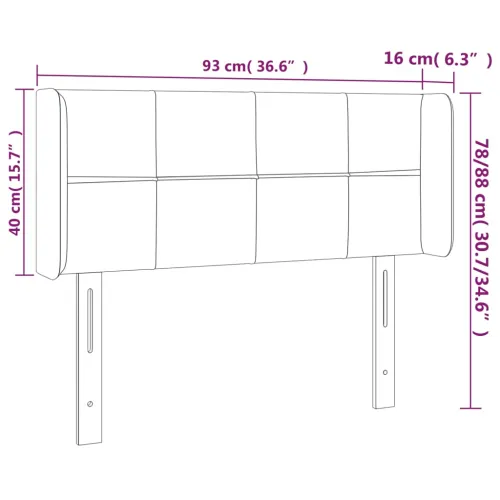 LED uzglavlje plavo 93x16x78/88 cm od tkanine - Plava 93 x 16 x 78/88 cm Cijena