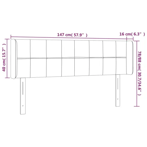 LED uzglavlje plavo 147x16x78/88 cm od tkanine - Plava 147 x 16 x 78/88 cm Cijena