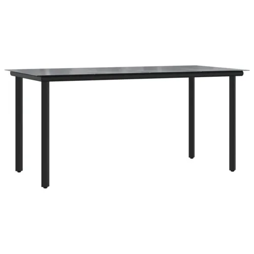 Vrtna garnitura - 5-dijelni vrtni blagovaonski set od poliratana crno-smeđi - Dužina stola 160 cm 4 Cijena
