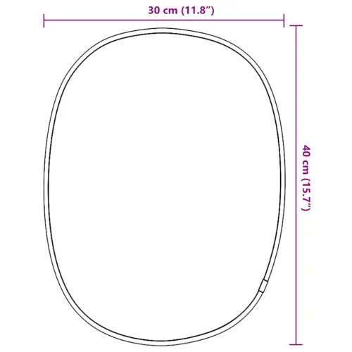 Zidno ogledalo crna 40x30 cm - Crna 40 x 30 cm 1 Cijena