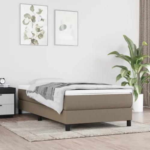 Boxspring - Krevet s oprugama i madracem smeđesivi 80x200 cm od tkanine - Sivo-smeđa 25 cm 80 x 200 cm Cijena