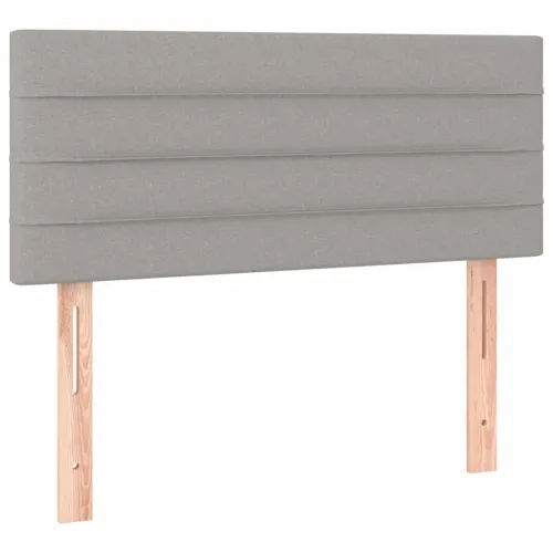 Krevet box spring s madracem LED svjetlosivi 90x190 cm tkanina - Svjetlosiva 90 x 190 cm vodoravne pruge Cijena