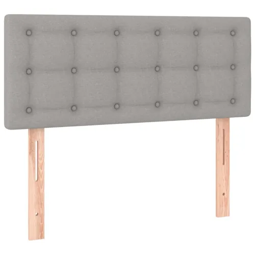Krevet box spring s madracem LED svjetlosivi 90x190 cm tkanina - Svjetlosiva 90 x 190 cm gumbi Cijena
