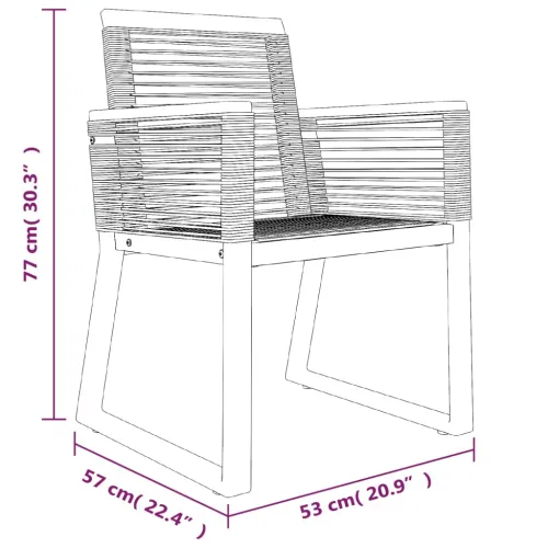 Vrtna garnitura - 5-dijelni vrtni blagovaonski set od PVC ratana crni - Dužina stola 160 cm 4 Cijena