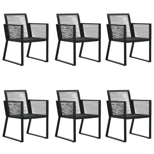 Vrtna garnitura - 7-dijelni vrtni blagovaonski set od PVC ratana crni - Dužina stola 160 cm 6 Cijena