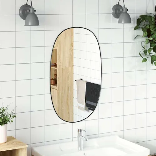 Zidno ogledalo crna 70x45 cm - Crna 70 x 45 cm Cijena