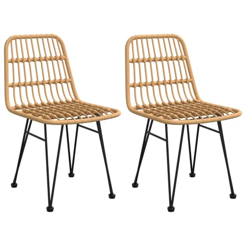 Vrtna garnitura - 3-dijelni vrtni blagovaonski set od poliratana - Smeđa Dužina stola 80 cm 2 Cijena