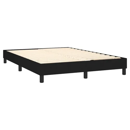 Krevet box spring s madracem LED crni 140x200 cm od tkanine - Crna 140 x 200 cm Gladak dizajn Cijena