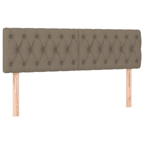 Krevet box spring s madracem LED smeđesivi 160x200 cm tkanina - Sivo-smeđa 160 x 200 cm Dizajn s gumbima Cijena
