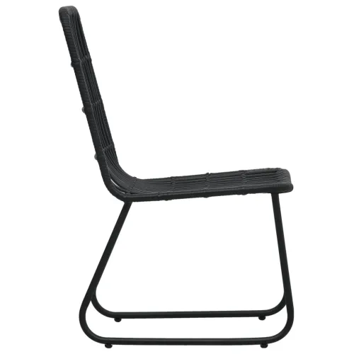 5-dijelni vanjski blagovaonski set od poliratana i stakla - Crna Dužina stola 80 cm 4 Cijena