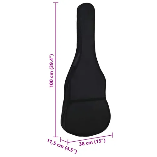 Torba za za klasičnu gitaru 4/4 (39”) crna 100 x 37 cm od tkanine - 100 x 37 cm (4/4) Cijena