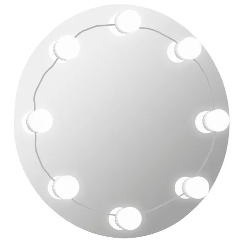 Zidno ogledalo s LED svjetlima okruglo stakleno  - Φ 60 cm 1 s LED svjetlima Φ 60 cm Cijena