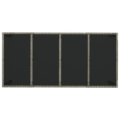 Vrtna garnitura - 7-dijelni vrtni blagovaonski set sivi od poliratana - Siva Dužina stola 190 cm 6 Cijena