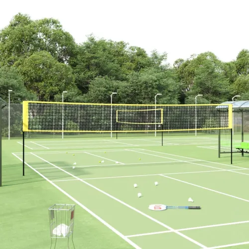 Mreža za badminton žuto-crna 600 x 155 cm od PE tkanine Cijena