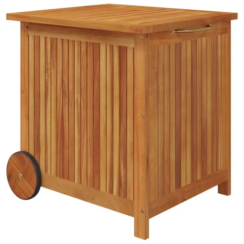 Vrtna kutija za pohranu s kotačima 60x50x58 cm od drva bagrema  - 60 x 50 x 58 cm 60 x 50 x 58 cm Cijena