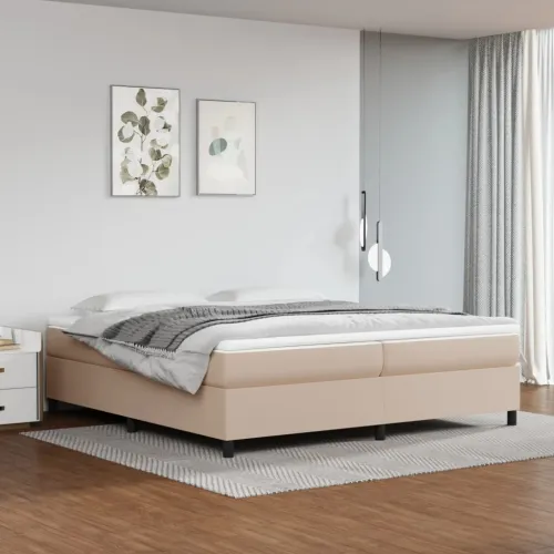 Krevet box spring s madracem cappuccino 200x200cm umjetna koža - Boja cappuccina 200 x 200 cm 35 cm Cijena