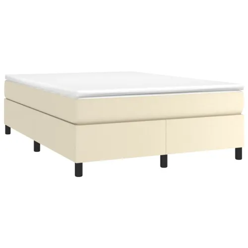 Boxspring - Krevet s oprugama i madracem krem 180x200 cm od umjetne kože - Krema 180 x 200 cm 35 cm Cijena