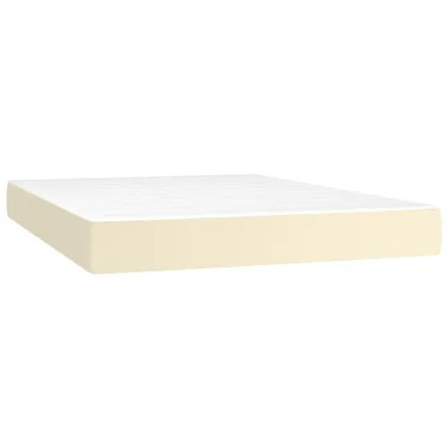 Boxspring - Krevet s oprugama i madracem krem 180x200 cm od umjetne kože - Krema 180 x 200 cm 35 cm Cijena