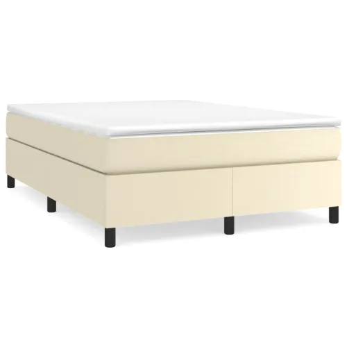 Boxspring - Krevet s oprugama i madracem krem 180x200 cm od umjetne kože - Krema 180 x 200 cm 35 cm Cijena