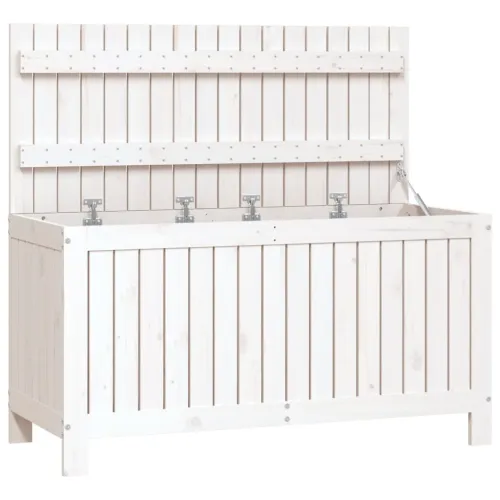 Vrtna kutija za pohranu bijela 115x49x60 cm od masivne borovine - Bijela boja bora 115 x 49 x 60 cm Bijela boja bora 115 x 49 x  Cijena