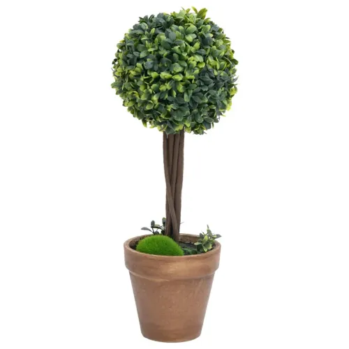 Umjetni šimširi s posudama 2 kom u obliku kugle zeleni 41 cm - 11.5 x 41 cm Cijena