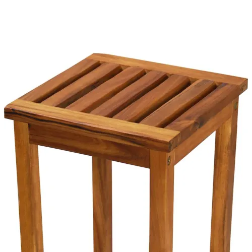 Stol i stolice - 5-dijelni vrtni barski set od masivnog bagremovog drva - Dužina stola 60 cm 4 Barski stolci s četvrtastim sjeda Cijena