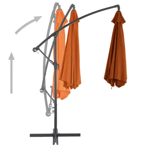 Konzolni vrtni suncobran s aluminijskim stupom 300 cm terakota - Terakota Cijena