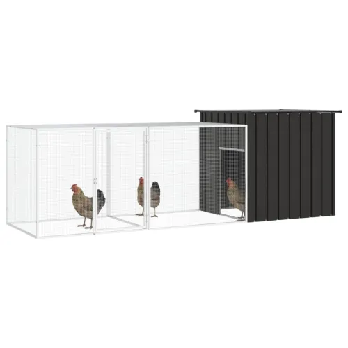 Kavez za kokoši antracit 300x91x100 cm pocinčani čelik - Antracit 300 x 91 x 100 cm Antracit 300 x 91 x 100 cm Cijena