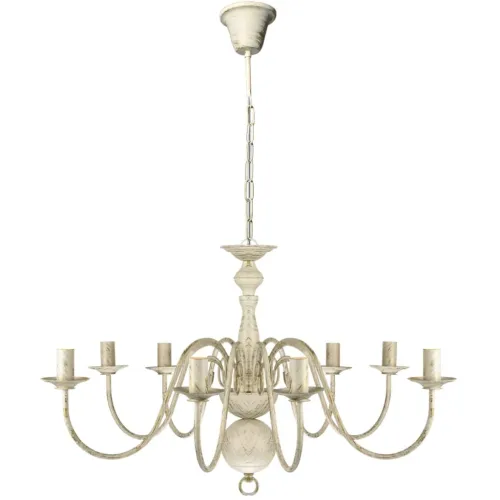 Metalni Luster u Antiknom Stilu Bijeli 8 x E14 žarulja - Bijela 80 x 45 cm 1 8 Cijena