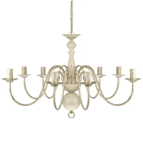 Metalni Luster u Antiknom Stilu Bijeli 8 x E14 žarulja - Bijela 80 x 45 cm 1 8 Cijena