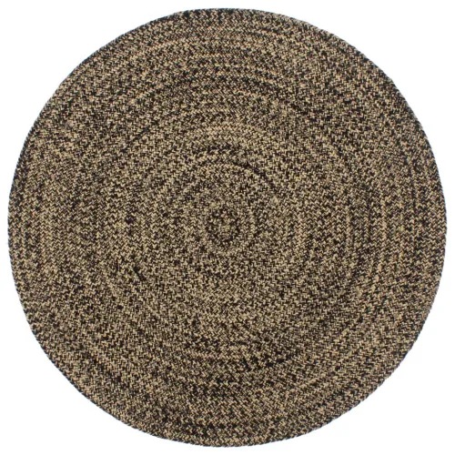 Ručno rađeni tepih od jute crno-smeđi 240 cm - Crna 240 cm Cijena