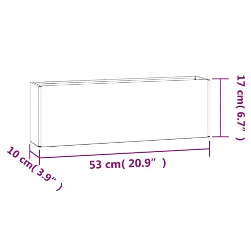 Zidne sadilice 2 kom boja hrđe od čelika COR-TEN 53x10x17 cm Cijena
