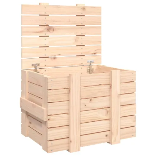 Kutija za pohranu 58 x 40,5 x 42 cm od masivne borovine - Prirodna 58 x 40.5 x 42 cm Cijena