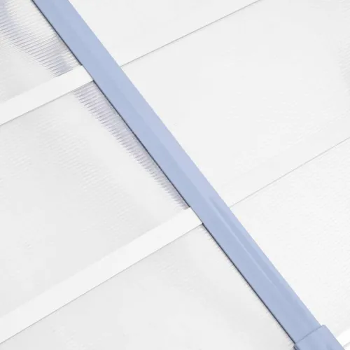 Nadstrešnica za vrata siva i prozirna 239 x 90 cm polikarbonat - 239 x 90 cm Cijena