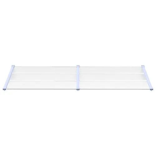 Nadstrešnica za vrata siva i prozirna 239 x 90 cm polikarbonat - 239 x 90 cm Cijena
